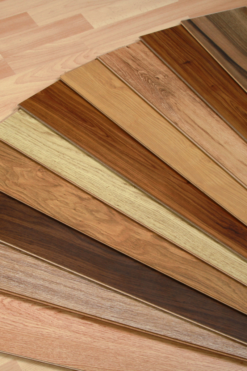 Samples showcasing the craftsmanship of Buford Flooring Company through its diverse range of wood types.