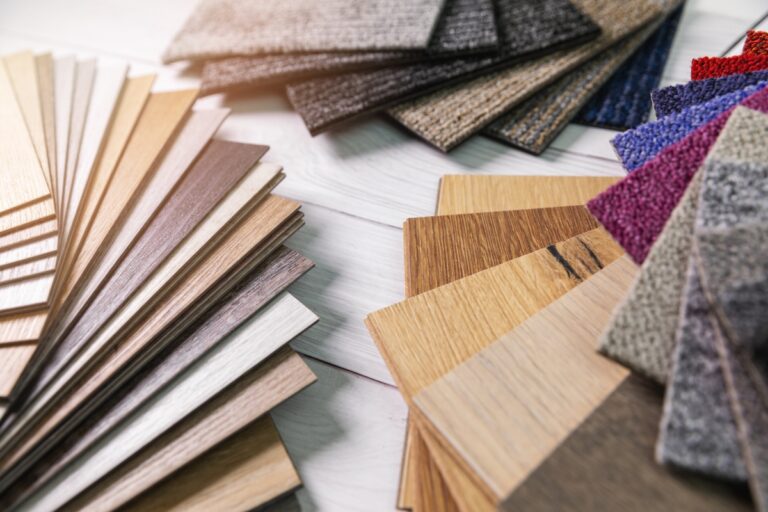 A diverse assortment of flooring swatches showcasing the best options for resale value.