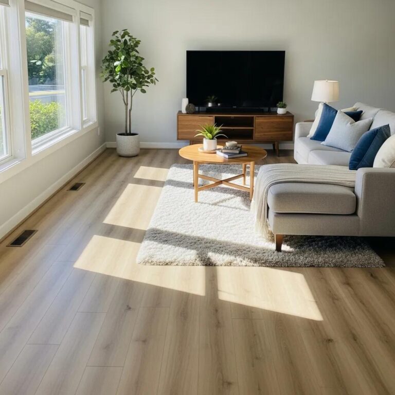 Beautifully maintained laminate floors in a cozy living room setting